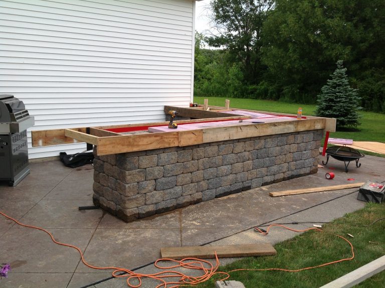 Outdoor Bar Concrete Driveways Stamped Concrete Landscape