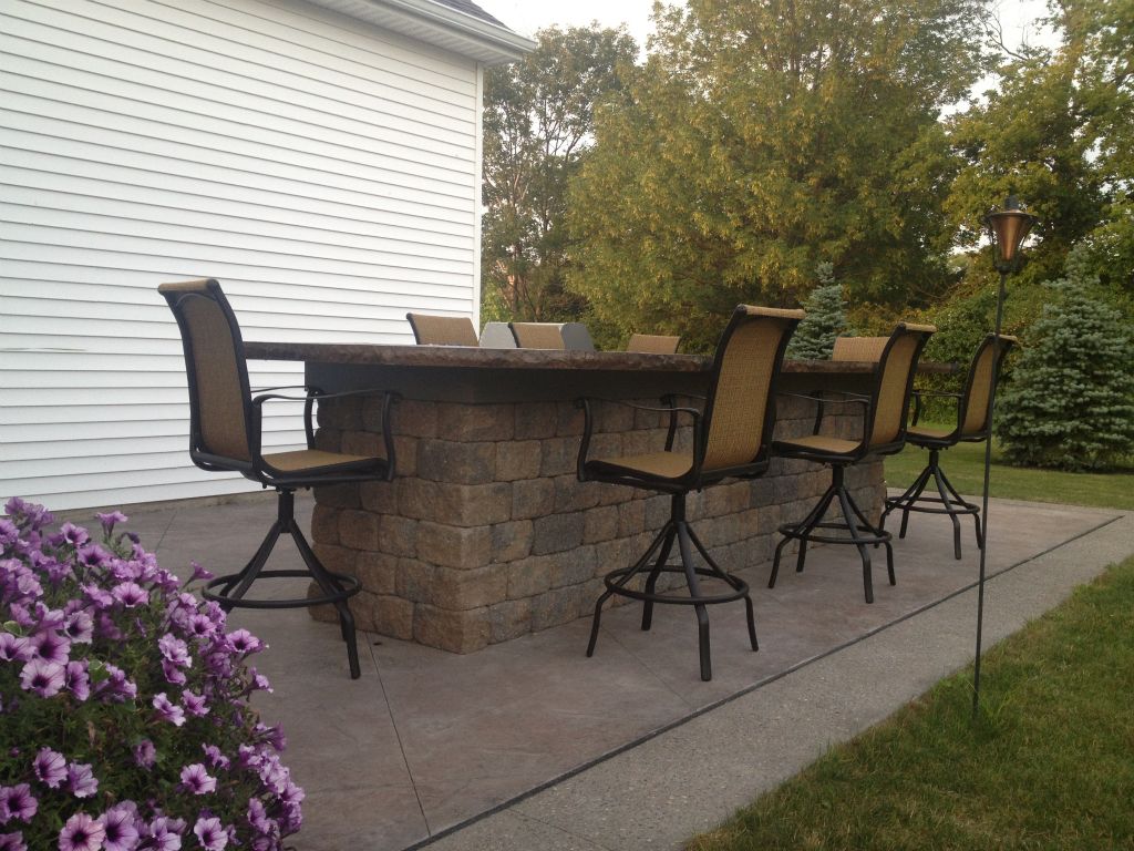 Outdoor Bar Concrete Driveways Stamped Concrete Landscape