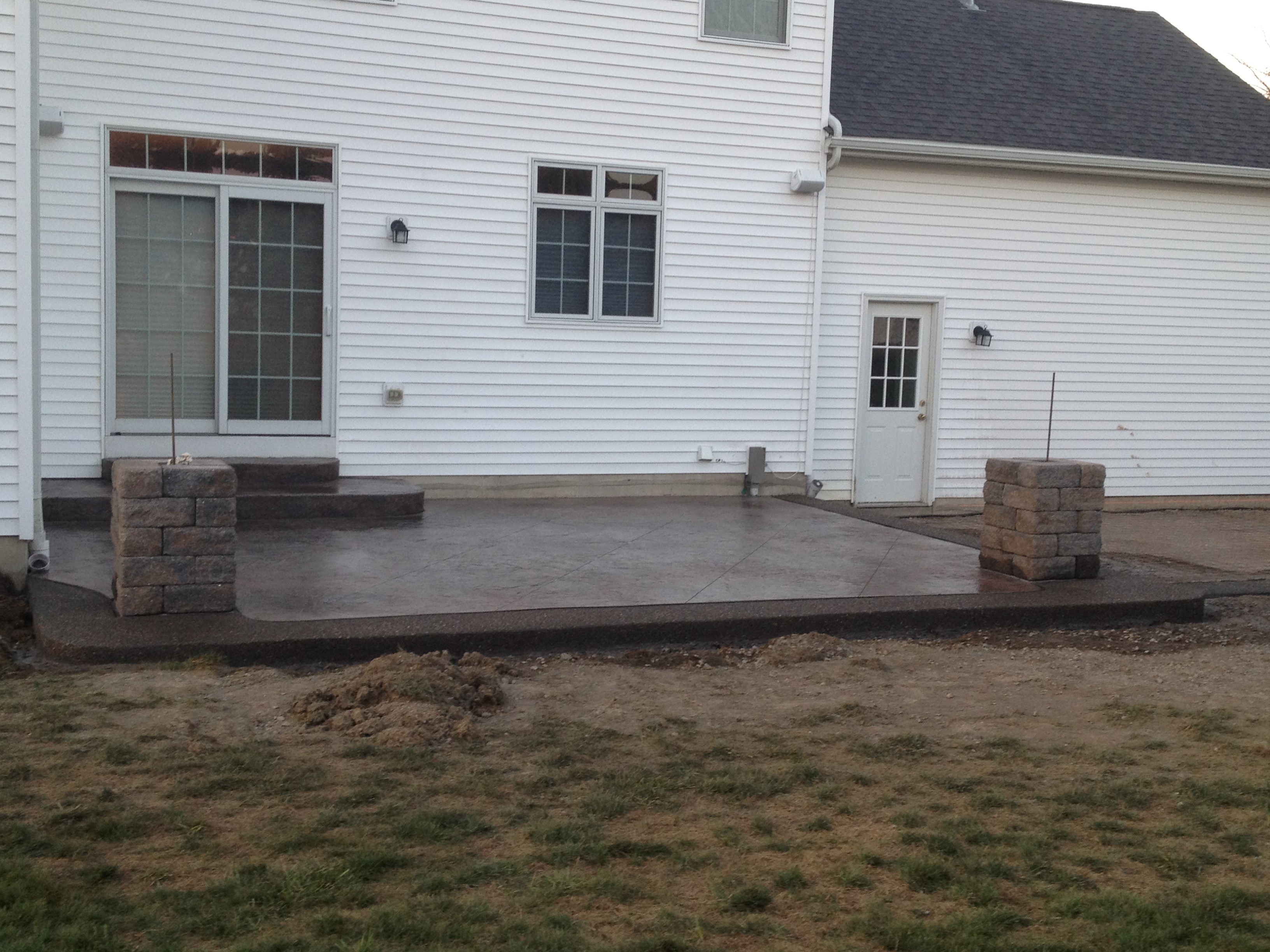 Stamped & Exposed aggregate patios