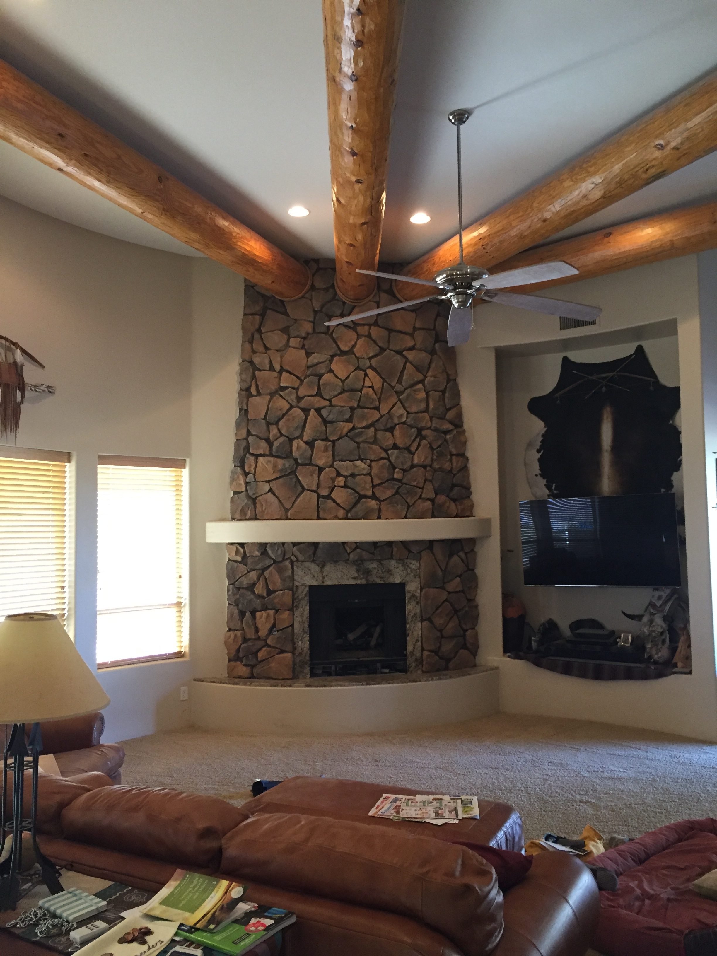 Stone Fireplace Installation