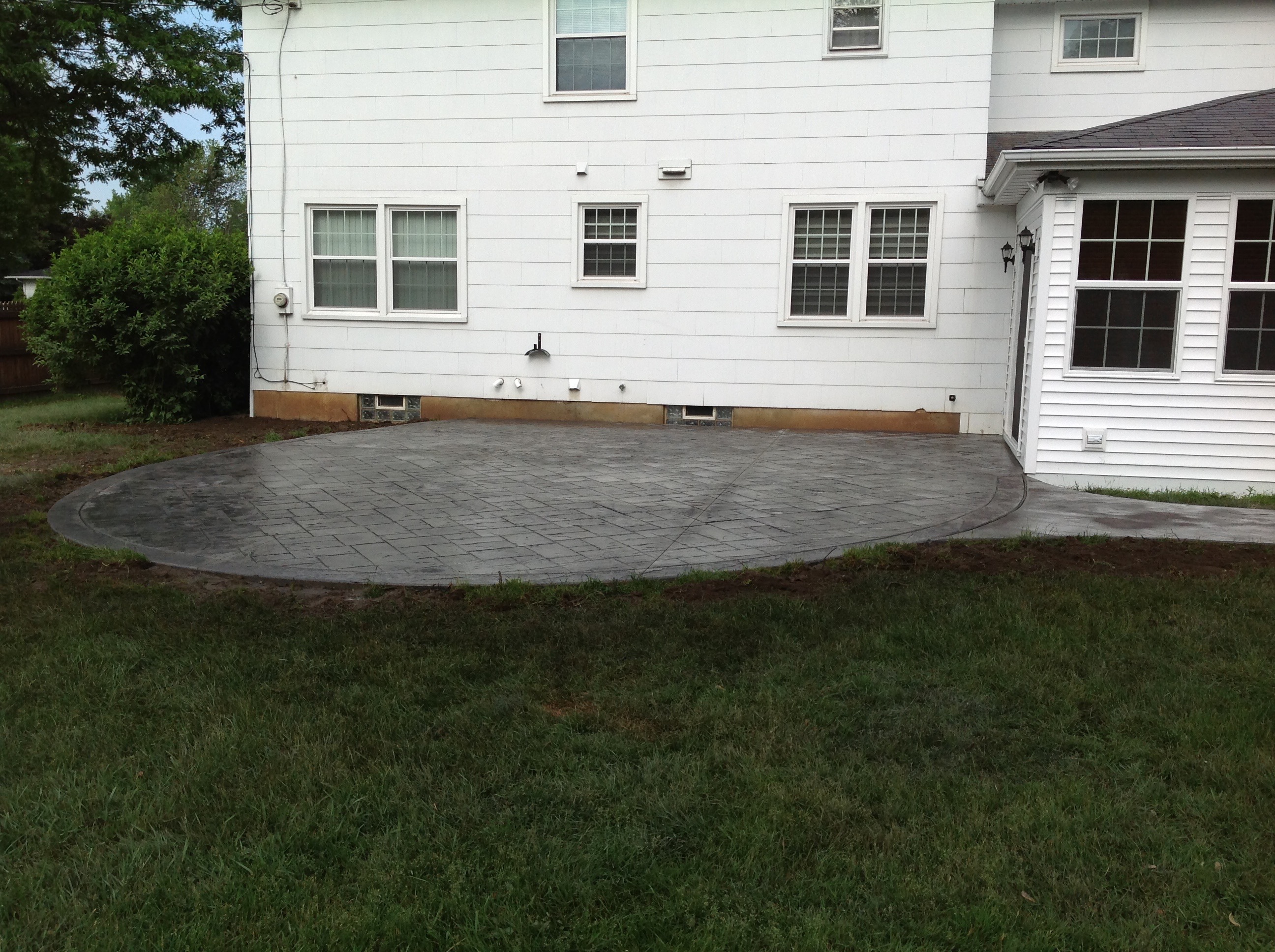 Stamped Concrete Pad Amherst