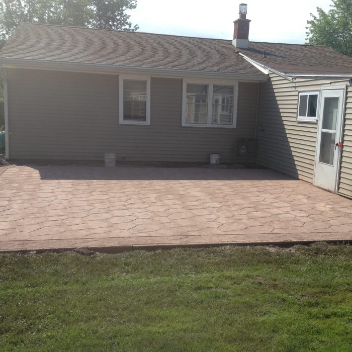 Stamped Concrete patio (before sealer)