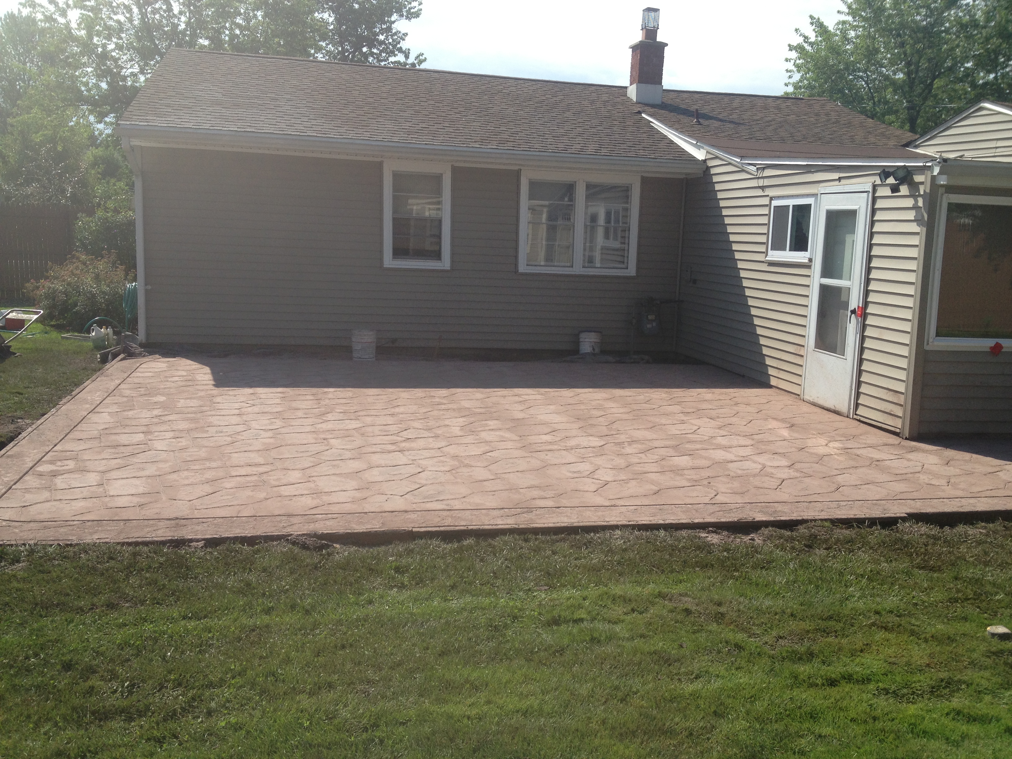 Stamped Concrete patio (before sealer)