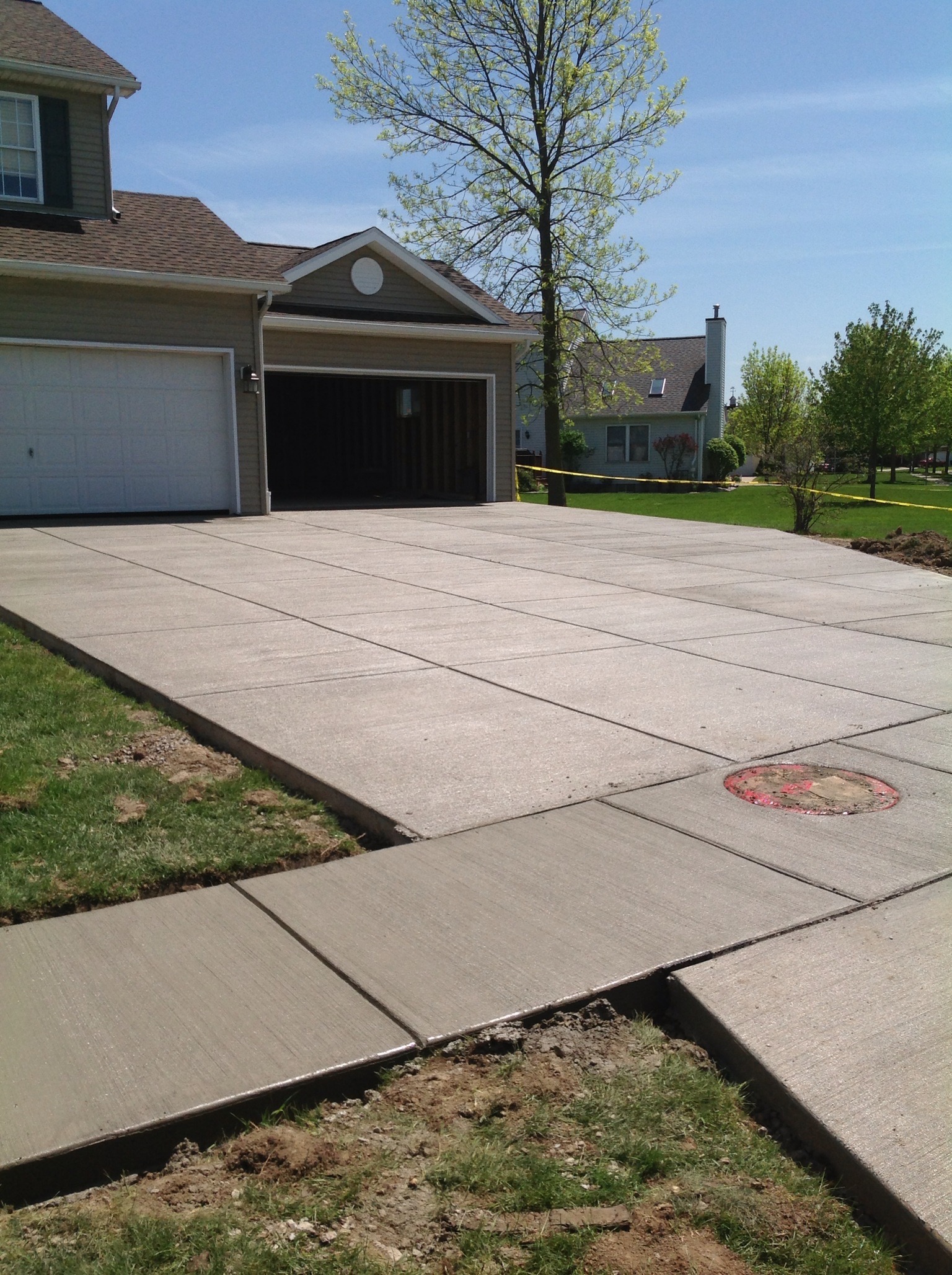 Concrete Driveway & Garage Addition Lancaster Concrete Driveways