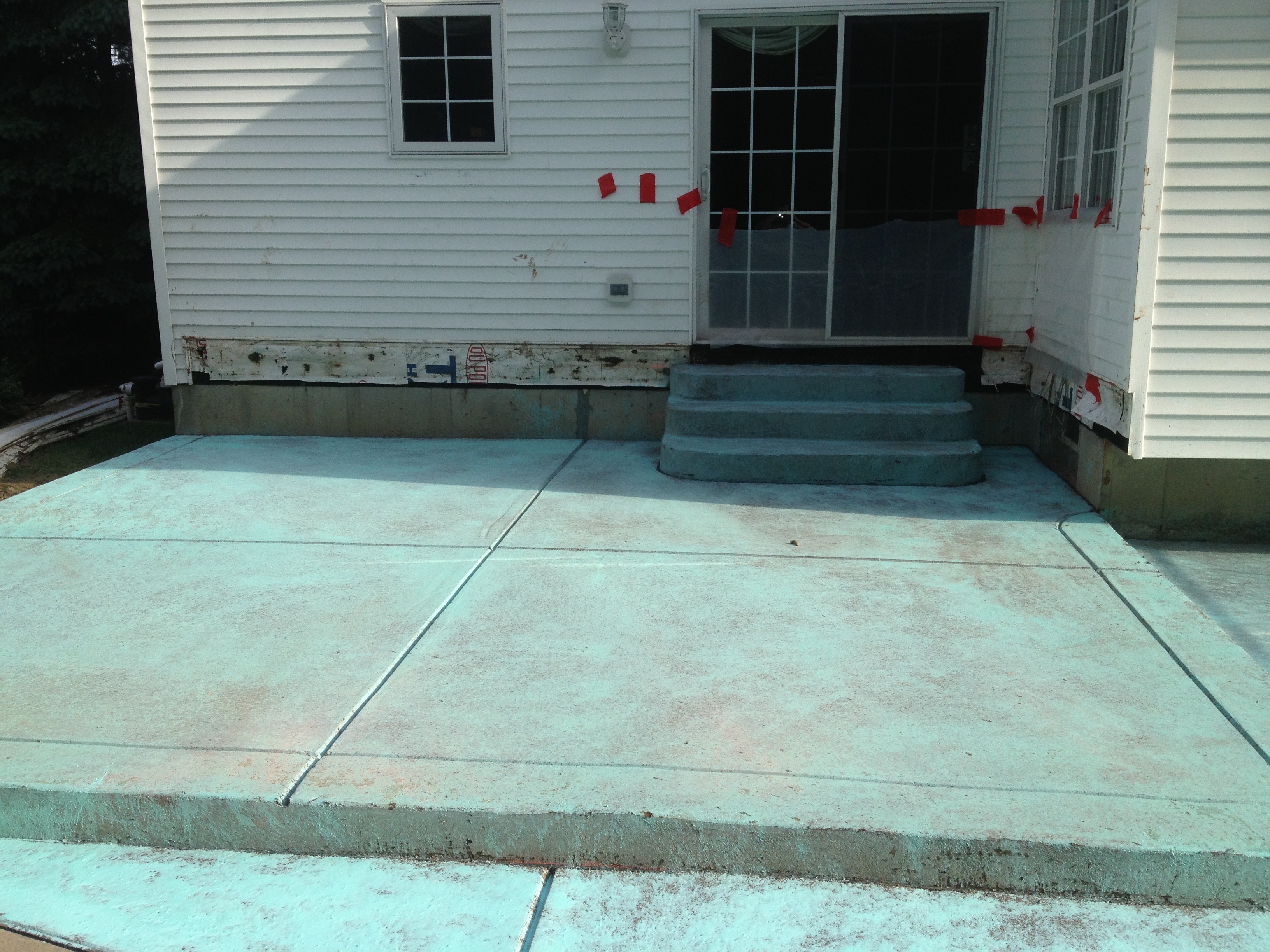 Exposed Aggregate Patio during process – Lancaster