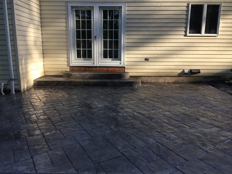 Stamped Concrete patio with steps Concrete Driveways Stamped Concrete Landscape