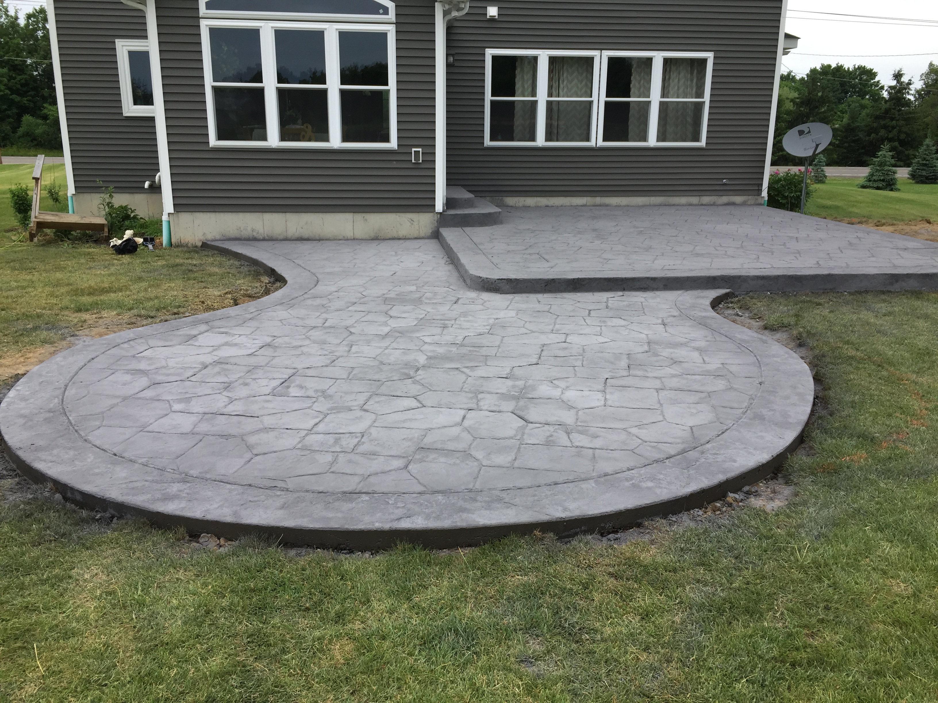 Multi-level Stamped Concrete Patio