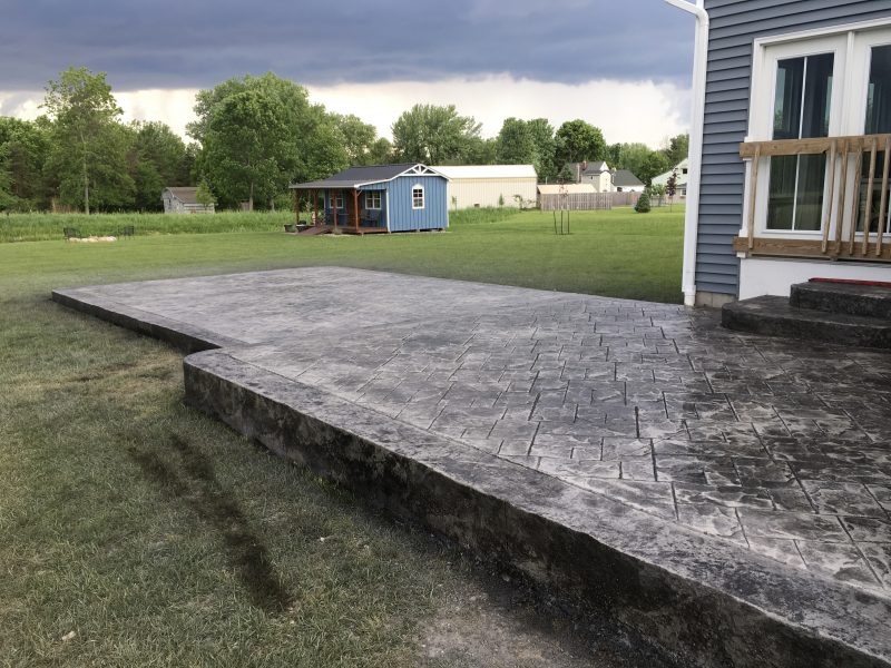 Multilevel Stamped Concrete Patio Concrete Driveways Stamped