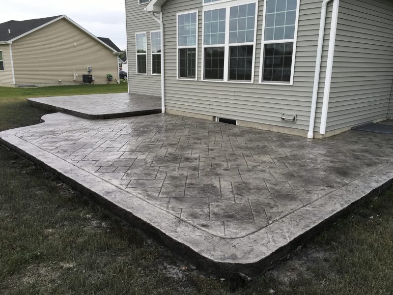 Multilevel Stamped Concrete Patio Concrete Driveways Stamped