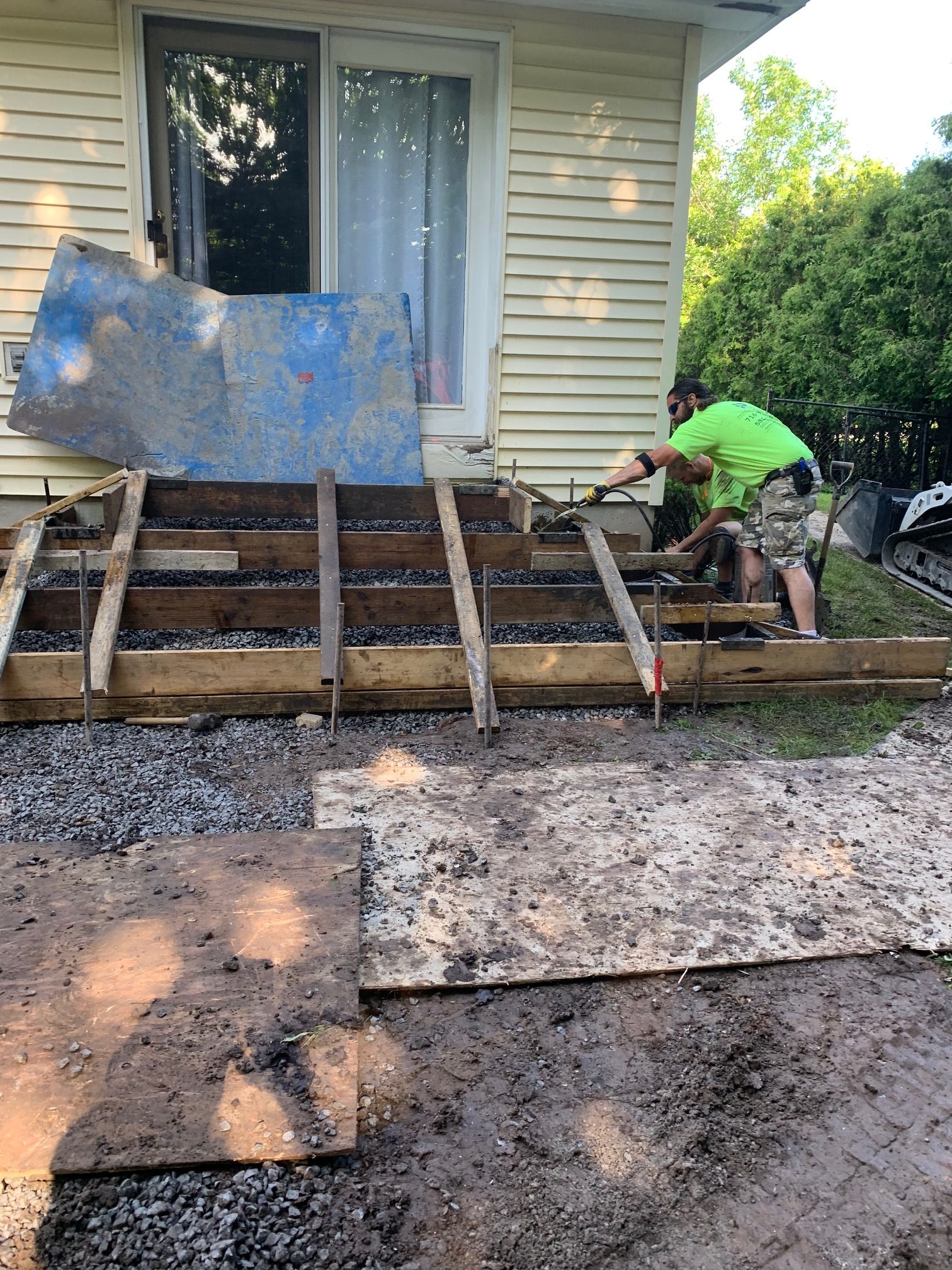 Stamped Patio with steps Concrete Driveways Stamped Concrete
