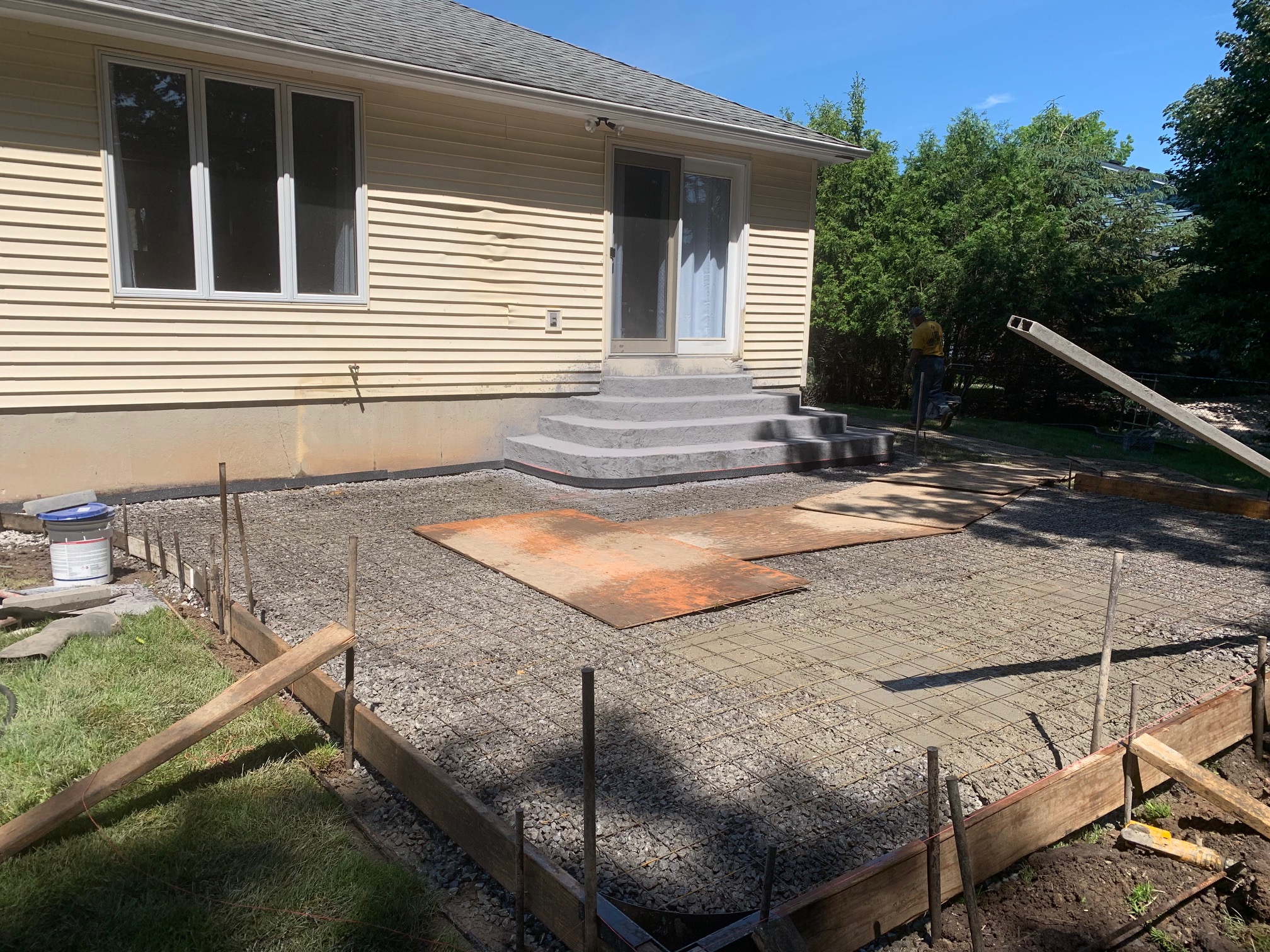Stamped Patio with steps Concrete Driveways Stamped Concrete