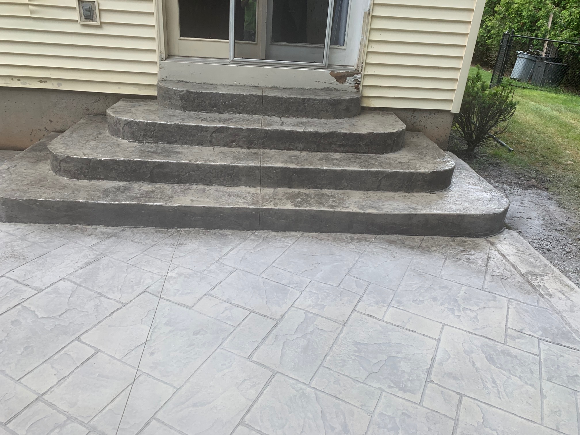 Stamped Patio with steps Stamped Patio with steps
